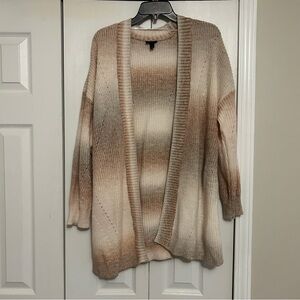 Torrid Size 1 1X Knit Cardigan Pink Tan Cream